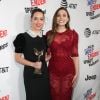 Aubrey Plaza, Elizabeth Olsen à la press room du 33ème Independent Spirit Awards à Santa Monica, le 3 février 2018