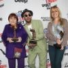 Agnès Varda, JR, Rosalie Varda pour "Faces Places" à la press room du 33e Independent Spirit Awards à Santa Monica, le 3 février 2018