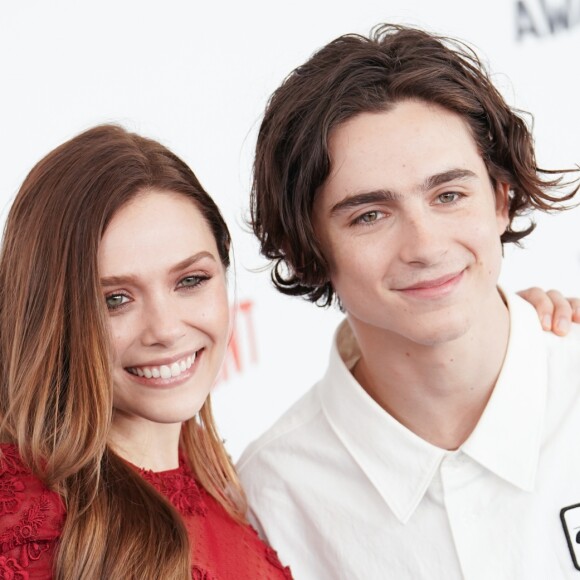 Elizabeth Olsen et Timothée Chalamet aux 33es Film Independent Spirit Awards à Santa Monica, le 3 mars 2018.