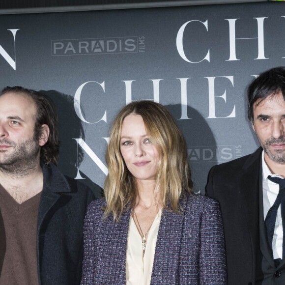 Vincent Macaigne, Vanessa Paradis, Samuel Benchetrit et Bouli Lanners - Avant-première du film "Chien" au cinéma MK2 Bibliothèque à Paris, France, le 5 mars 2018. © Olivier Borde/Bestimage
