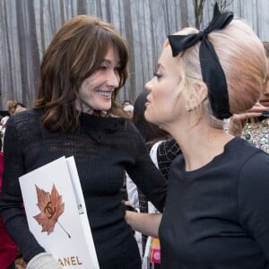 Carla Bruni Sarkozy, Lily Allen - Défilé de mode automne-hiver 2018/2019 "Chanel" au Grand Palais à Paris le 6 mars 2018. © Olivier Borde/Bestimage