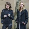 Carla Bruni et Vanessa Paradis assistent au défilé de mode "Chanel", collection prêt-à-porter automne-hiver 2018/2019, au Grand Palais à Paris. Le 6 mars 2018