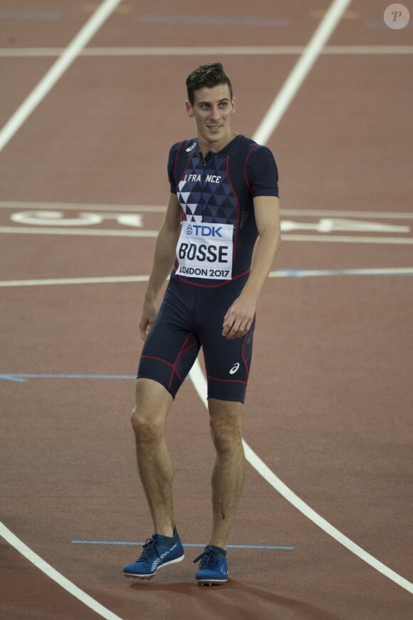 Pierre-Ambroise Bosse lors de son titre sur 800m aux Championnats du monde d'athlétisme 2017 au stade olympique de Londres le 8 août 2017.