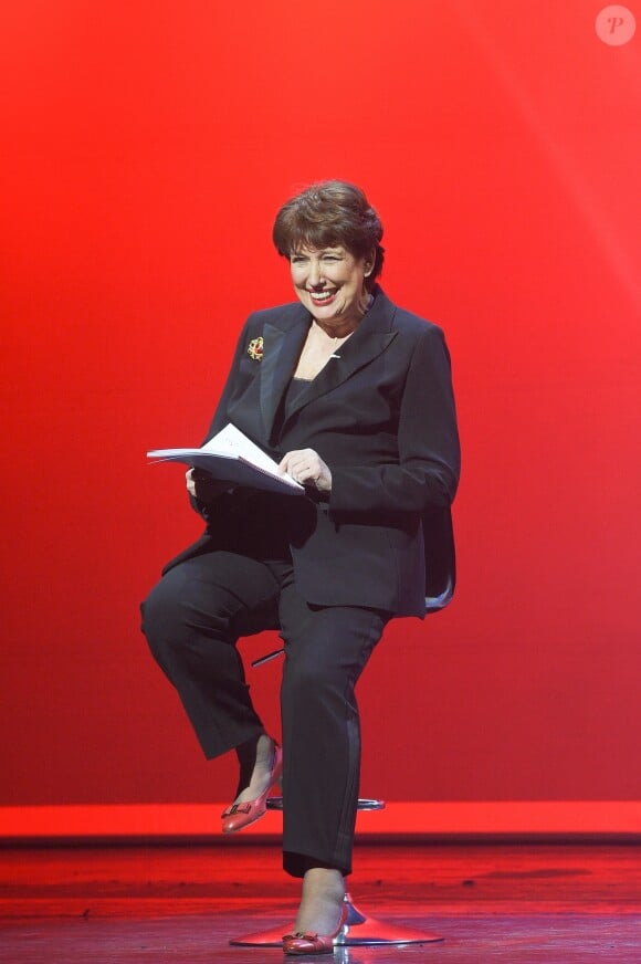 Roselyne Bachelot lors de la représentation de la pièce "Les Monologues du Vagin" à Bobino. Paris, le 7 mars 2018. © Guirec Coadic/Bestimage