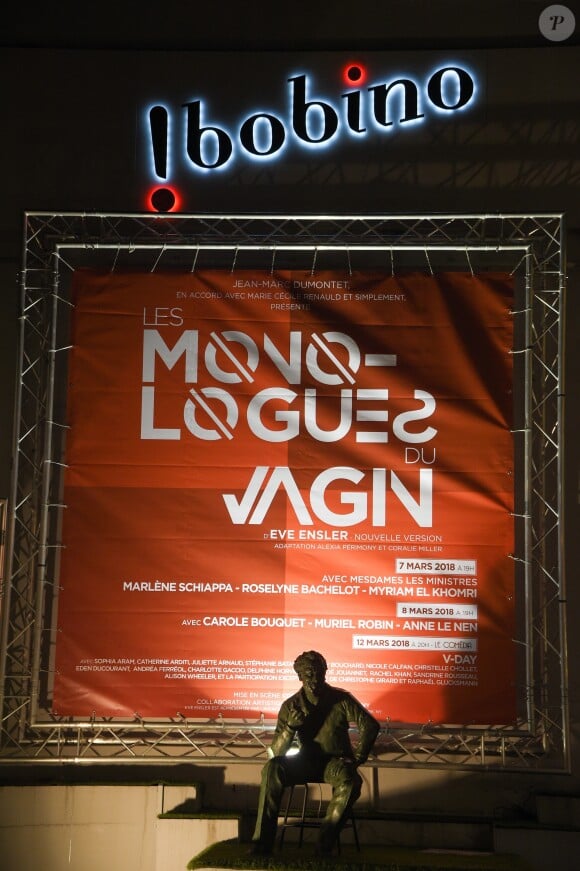 Illustration lors de la représentation de la pièce "Les Monologues du Vagin" à Bobino. Paris, le 7 mars 2018. © Guirec Coadic/Bestimage