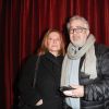 Paul Boujenah avec sa femme Virginie Ogouz lors de la représentation de la pièce "Les Monologues du Vagin" à Bobino. Paris, le 7 mars 2018. © Guirec Coadic/Bestimage