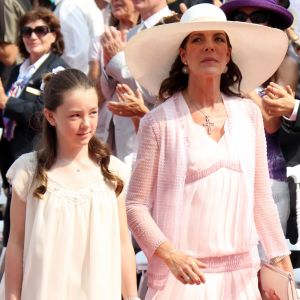 Caroline de Hanovre et sa fille la princesse Alexandra - Mariage du prince Albert et de Charlene de Monaco, le 2 juillet 2011.
