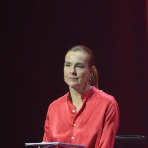 Carole Bouquet lors de la représentation de la pièce "Les Monologues du Vagin" à Bobino. Paris, le 8 mars 2018. © Guirec Coadic/Bestimage