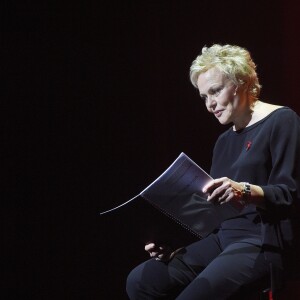 Muriel Robin lors de la représentation de la pièce "Les Monologues du Vagin" à Bobino. Paris, le 8 mars 2018. © Guirec Coadic/Bestimage