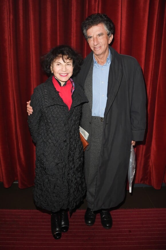 Jack Lang avec sa femme Monique Buczynski lors de la représentation de la pièce "Les Monologues du Vagin" à Bobino. Paris, le 8 mars 2018. © Guirec Coadic/Bestimage