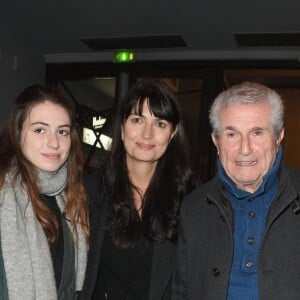 Valérie Perrin avec sa fille et son compagnon Claude Lelouch lors de la représentation de la pièce "Les Monologues du Vagin" à Bobino. Paris, le 8 mars 2018. © Guirec Coadic/Bestimage