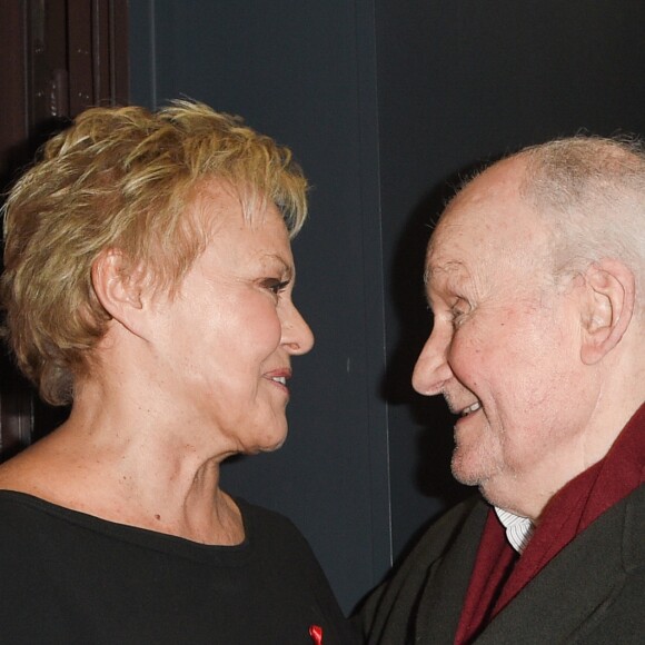 Muriel Robin et Michel Bouquet lors de la représentation de la pièce "Les Monologues du Vagin" à Bobino. Paris, le 8 mars 2018. © Guirec Coadic/Bestimage08/03/2018 -