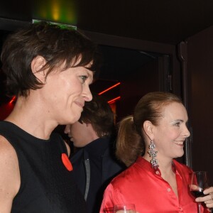 Anne Le Nen, Carole Bouquet, Muriel Robin et Michel Bouquet lors de la représentation de la pièce "Les Monologues du Vagin" à Bobino. Paris, le 8 mars 2018. © Guirec Coadic/Bestimage