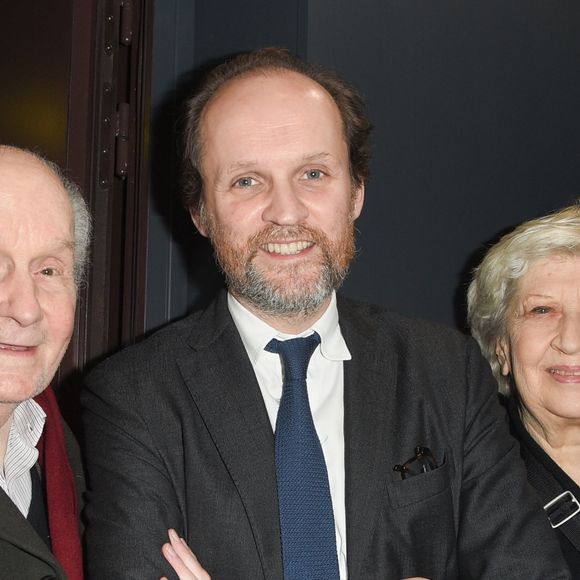 Michel Bouquet, Jean-Marc Dumontet et Juliette Carré lors de la représentation de la pièce "Les Monologues du Vagin" à Bobino. Paris, le 8 mars 2018. © Guirec Coadic/Bestimage