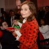Exclusif - Isabelle Huppert (Invitée d'honneur et "Prix Femme de l'année 2018" Clarins) - Déjeuner du Chinese Business Club pour la journée internationale des droits des femmes au Pavillon Cambon à Paris, le 8 mars 2018. © Rachid Bellak/Bestimage