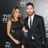 Lionel Messi et sa femme Antonella Roccuzzo enceinte - The Best FIFA Football Awards 2017 au London Palladium à Londres, le 23 octobre 2017. © Pierre Perusseau/Bestimage