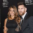 Lionel Messi et sa femme Antonella Roccuzzo enceinte - The Best FIFA Football Awards 2017 au London Palladium à Londres, le 23 octobre 2017. © Pierre Perusseau/Bestimage