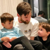 Lionel Messi avec ses fils Thiago et Mateo, photo Instagram 9 février 2018