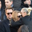 David Hallyday, Laura Smet, Laeticia Hallyday et ses filles Joy et Jade - Arrivées des personnalités en l'église de La Madeleine pour les obsèques de Johnny Hallyday à Paris le 8 decembre 2017. © Veeren/Bestimage