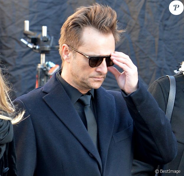 David Hallyday - Arrivées des personnalités en l'église de La Madeleine pour les obsèques de Johnny Hallyday à Paris le 8 decembre 2017. © Veeren/Bestimage