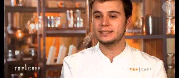 Adrien dans "Top Chef 2018" (M6) lors de l'épisode 7 diffusé mercredi 14 mars 2018.