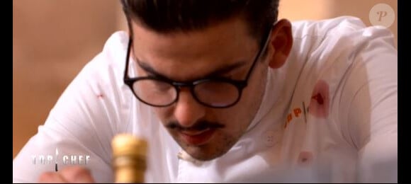 Camille dans "Top Chef 2018" (M6) lors de l'épisode 7 diffusé mercredi 14 mars 2018.