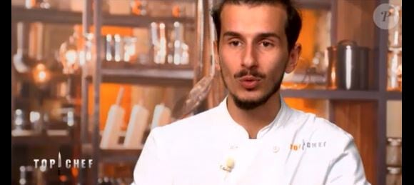 Clément dans "Top Chef 2018" (M6) lors de l'épisode 7 diffusé mercredi 14 mars 2018.