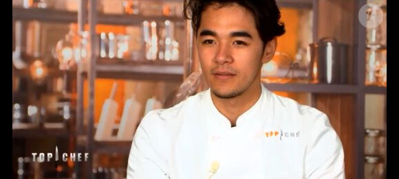 Geoffrey dans "Top Chef 2018" (M6) lors de l'épisode 7 diffusé mercredi 14 mars 2018.