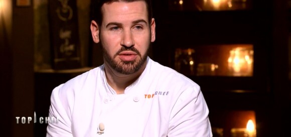 Vincent dans "Top Chef 2018" (M6) lors de l'épisode 7 diffusé mercredi 14 mars 2018.