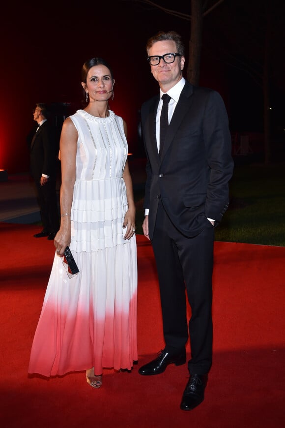 Livia Giuggioli, Colin Firth lors de la première du film '''Franca: Chaos And Creation'' lors du 73e Festival du Film de Venise, la Mostra, le 2 septembre 2016.