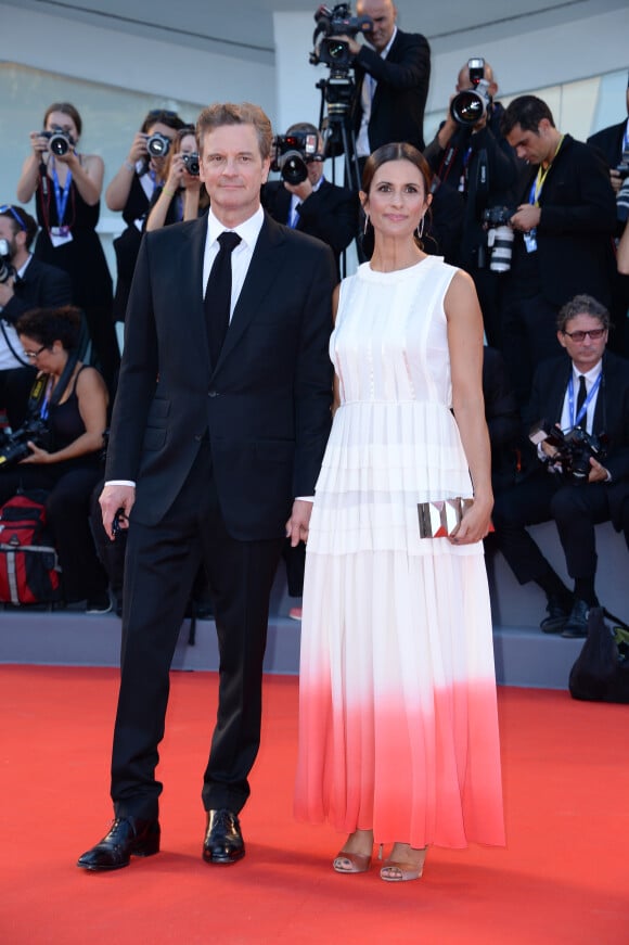 Colin Firth et sa femme Livia Giuggioli lors de la première du film ''Nocturnal Animals'' lors du 73e Festival du Film de Venise, la Mostra, le 2 septembre 2016.