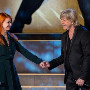 Exclusif - Le chanteur Renaud (Renaud Séchan) et Axelle Red - Tournage de l'émission "Merci Renaud" dans les studios de la Plaine Saint-Denis le 15 novembre 2016, diffusée le samedi 17 décembre 2016 en prime time sur France 2. © Cyril Moreau / Bestimage