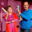 Marion Game et Gérard Hernandez, sur le tournage de  Scènes de ménages .
