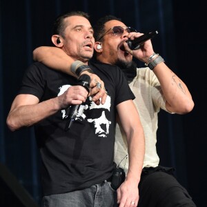 JoeyStarr (Joey Starr) et Kool Shen - Concert du groupe Suprême NTM à l'AccorHotels Arena à Paris, France, le 9 mars 2018. © Veeren/Bestimage