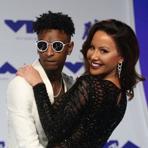 Amber Rose et son compagnon 21 Savage à la soirée MTV Video Music Awards 2017 au Forum à Inglewood, le 27 août 2017