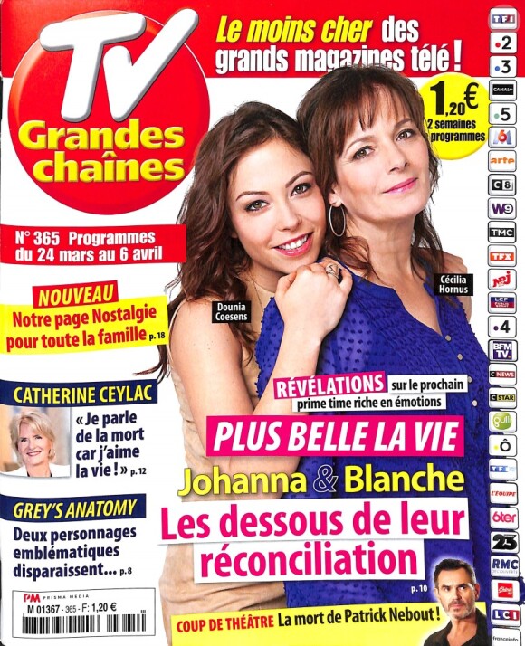 Magazine TV Grandes Chapines en kiosques le 19 mars 2018.