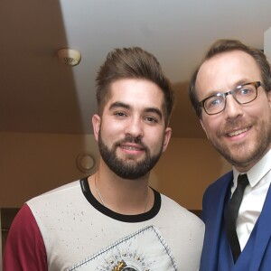 Exclusif - Kendji Girac et Nicolas Rossignol (président de l'association) - 6e édition du gala "Toutes les femmes chantent contre le cancer" à l'Olympia à Paris le 5 mars 2018. © Cyril Moreau - Giancarlo Gorassini / Bestimage