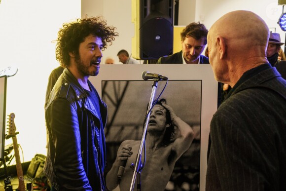 Yarol Poupaud au vernissage de l'exposition The Spirit of Rock, Galerie Joseph, Paris, le 22 mars 2018.