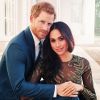 Le prince Harry et Meghan Markle, portrait officiel réalisé en décembre 2017 par Alexi Lubomirski pour leurs fiançailles, à Frogmore House, non loin de Windsor où aura lieu leur mariage, le 19 mai 2018. © Alexi Lubomirski/PA Wire/ABACAPRESS.COM