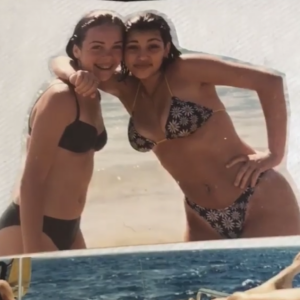 Kim Kardashian se replonge dans les photos de son adolescence. Story Instagram du 27 mars 2018.