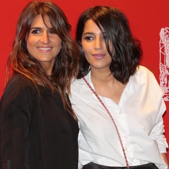 Géraldine Nakache et Leïla Bekhti - Photocall au Fouquet's lors de la 40ème cérémonie des César à Paris. Le 20 février 2015.