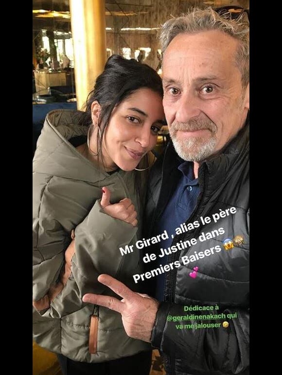 Leïla Bekhti a rencontré Bruno Le Millin, alias Mr Girard dans la série "Premiers Baisers". Instagram, le 29 mars 2018.