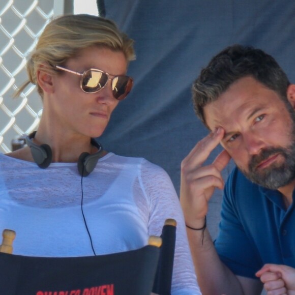 Ben Affleck, Lindsay Shookus - Exclusif - Les acteurs sur le tournage du film 'Triple Frontier' à Ewa à Hawaii, le 28 mars 2018 For germany call for price Exclusive - Actors spotted on the set of new movie 'Triple Frontier'. 28th march 201828/03/2018 - Hawaii