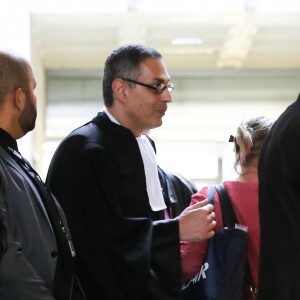 L'avocat de Laeticia Hallyday Ardavan Amir-Aslani lors de l'audience du procès de l'héritage de Johnny Hallyday au tribunal de Nanterre le 30 mars 2018 © Stéphane Lemouton / Bestimage 30/03/2018 - 