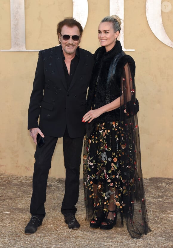 Archive - Johnny Hallyday et sa femme Laeticia à la présentation de la collection Dior croisière by Maria Grazia Chiuri à Calabasas, le 11 mai 2017.