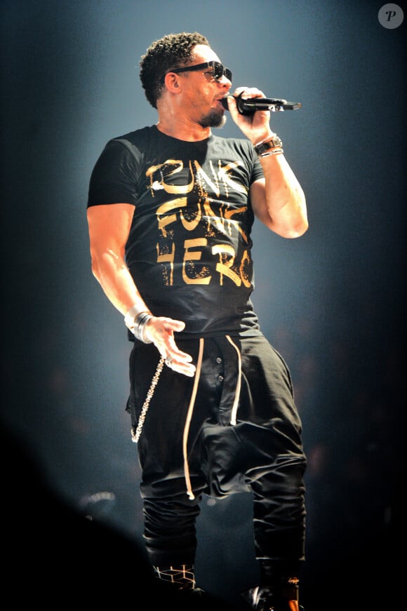 JoeyStarr - Concert du groupe Suprême NTM à l'AccorHotels Arena à Paris, le 9 mars 2018. © Veeren/Bestimage