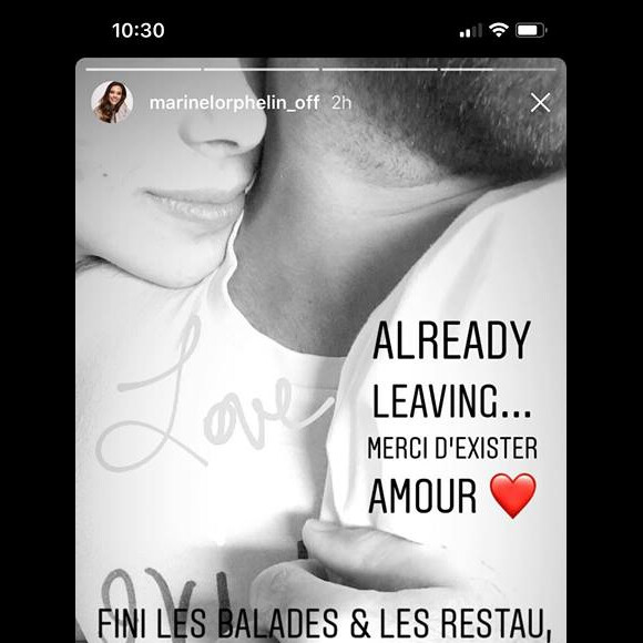 L'ex-Miss France Marine Lorphelin heureuse avec son chéri Christophe à Paris, les 11 et 12 avril 2018.