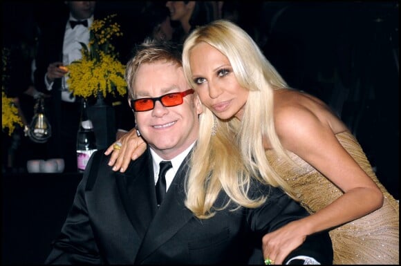 Elton John et Donatella Versace. Los Angeles, février 2007.