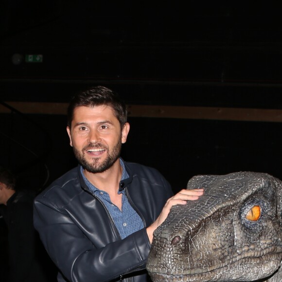 Christophe Beaugrand à l'exposition "Jurassic World" à la Cité du Cinéma. Saint-Denis, le 12 avril 2018. © Denis Guignebourg/Bestimage