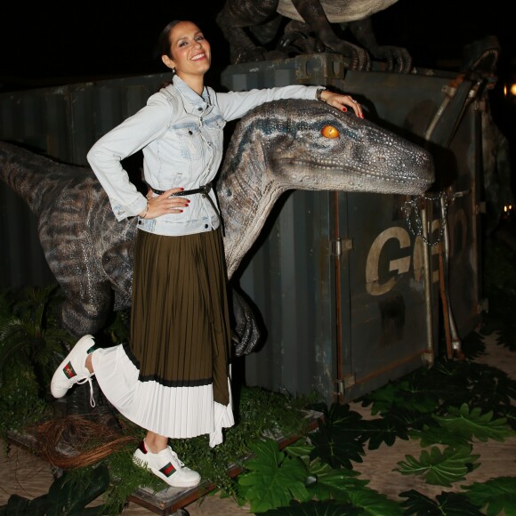 Elisa Tovati à l'exposition "Jurassic World" à la Cité du Cinéma. Saint-Denis, le 12 avril 2018. © Denis Guignebourg/Bestimage